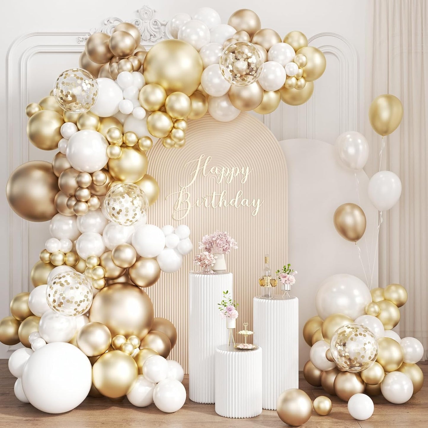 Champagne & Ivory Balloon Garland Kit