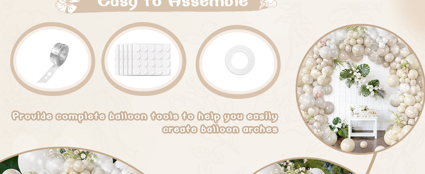 Neutral Beige Balloon Arch Kit