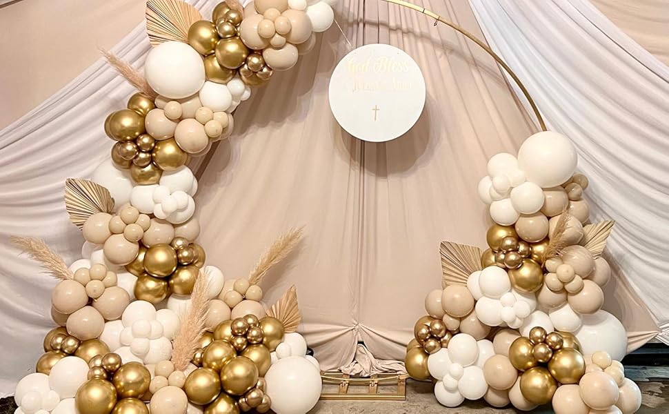 Sand White & Gold Balloon Arch Kit