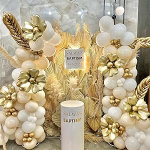 Sand White & Gold Balloon Arch Kit