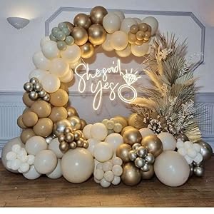 Sand White & Gold Balloon Arch Kit