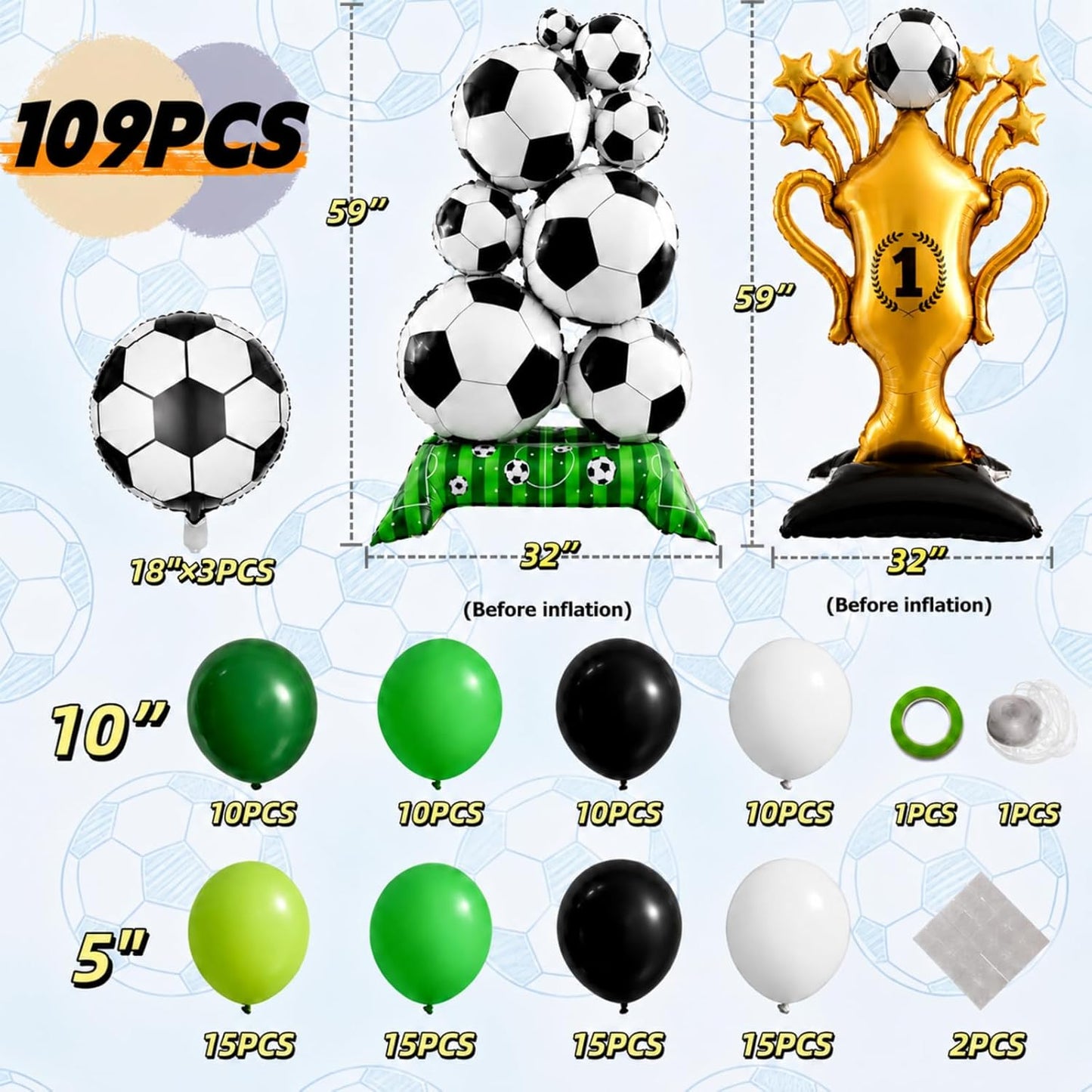 Soccer Game Day Balloon Arch Kit