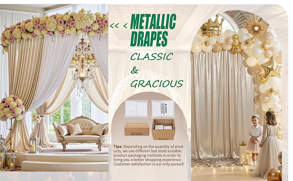 Elegant Gold Arch Backdrop Stand