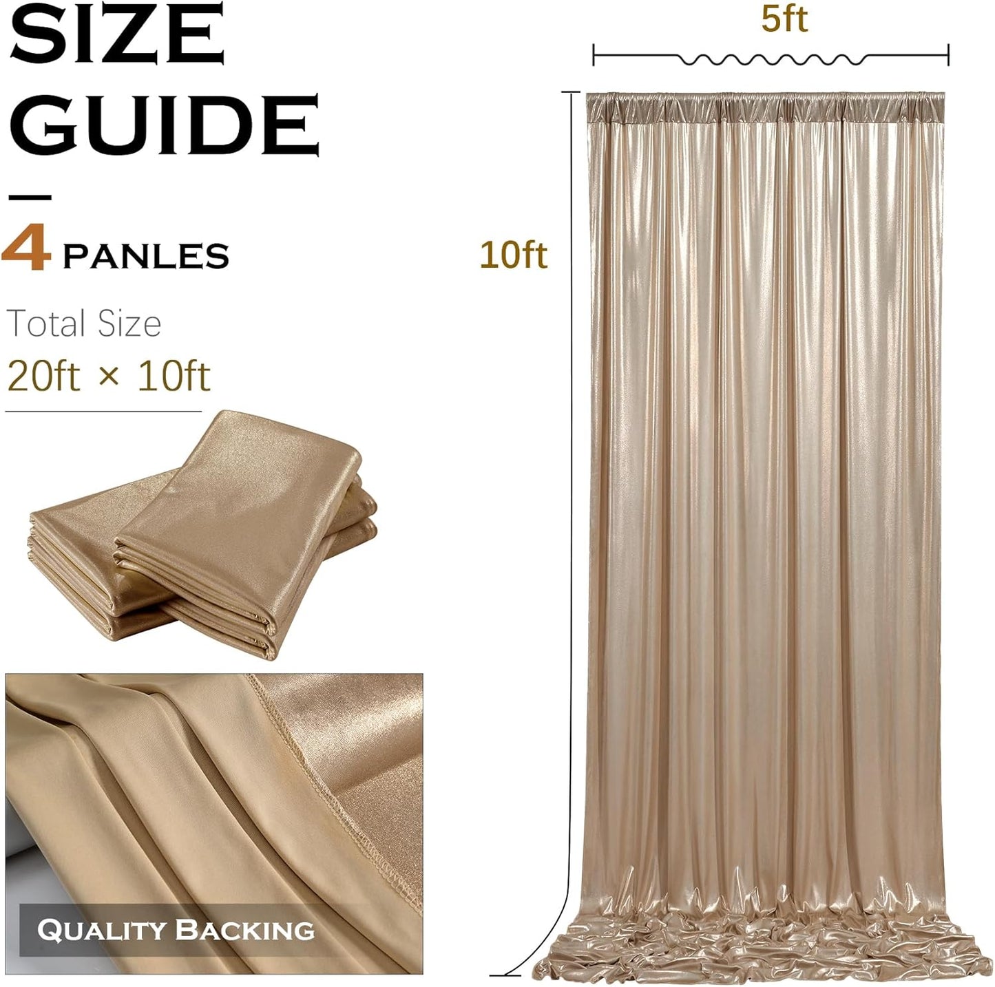 Elegant Gold Arch Backdrop Stand