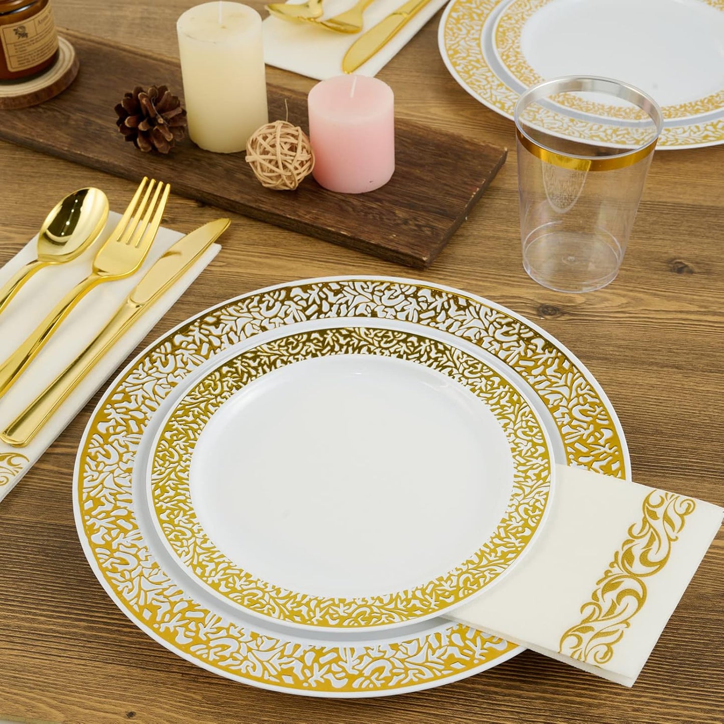 Elegant Silver Party Dinnerware Set