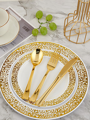 Elegant Silver Party Dinnerware Set
