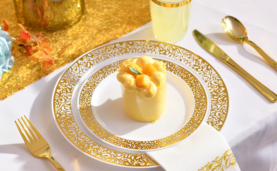 Elegant Silver Party Dinnerware Set