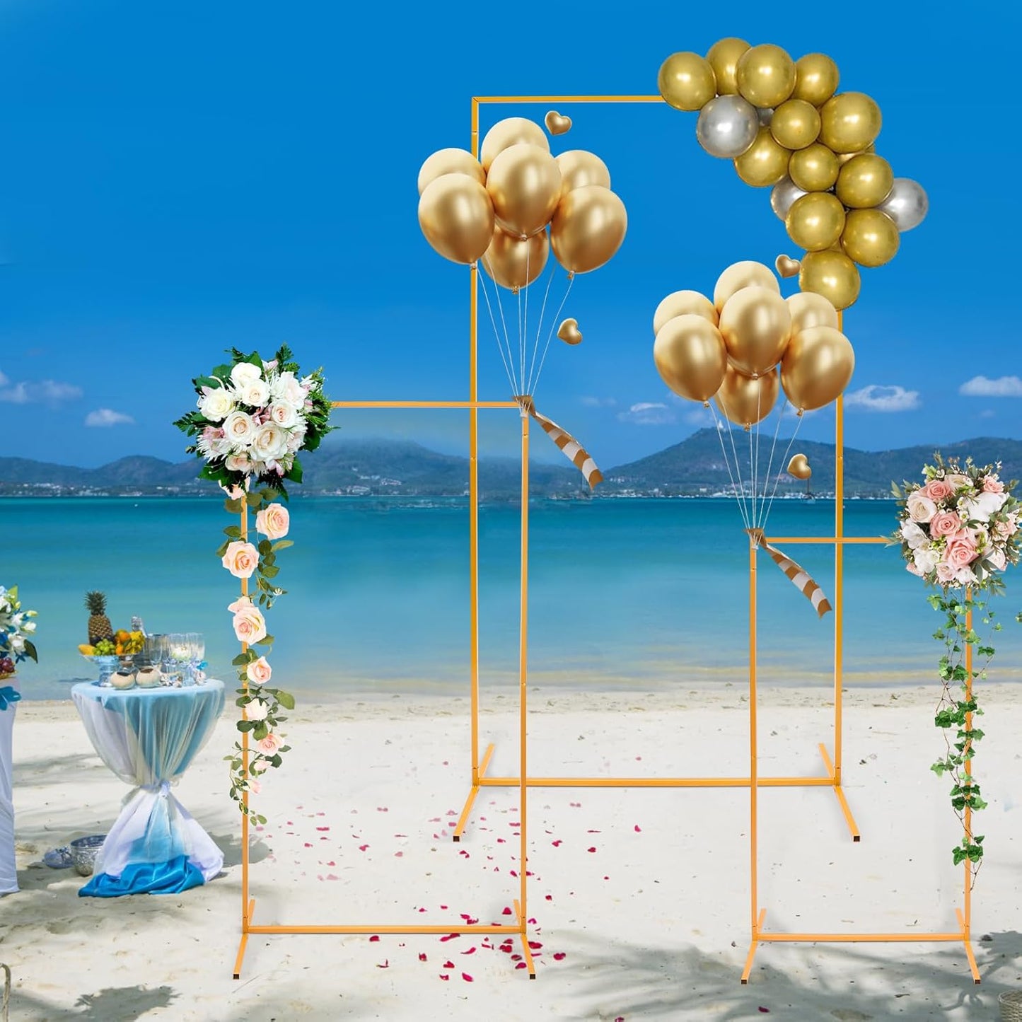 Gold Arch Backdrop Stand Set